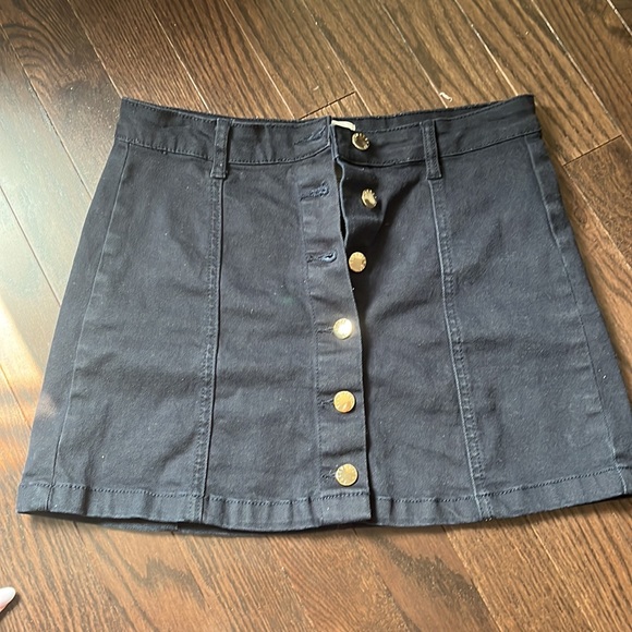 Navy blue button up skirt - Picture 4 of 4